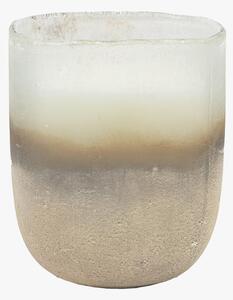 Glow 4 Wick Candle in White and Silver, Large
