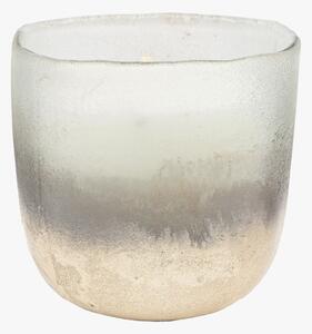 Glow 1 Wick Candle in White and Silver, Small