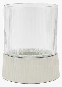 Kaia Hurricane Lantern in Parchment, Large