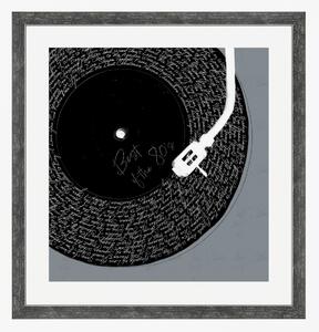 80s Vinyl Framed Wall Art