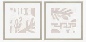 Abstract Shadows Framed Wall Art, Set of 2