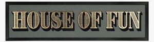 Retro House Of Fun Framed Wall Art