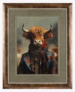 Highland Cow Portrait Framed Wall Art
