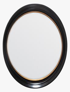 Elena Oval Wall Mirror in Black