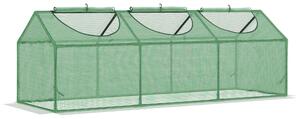 Outsunny Mini Greenhouse, Small Plant Grow House for Outdoor with Durable PE Cover, Observation Windows, 180 x 60 x 60 cm, Green Aosom UK
