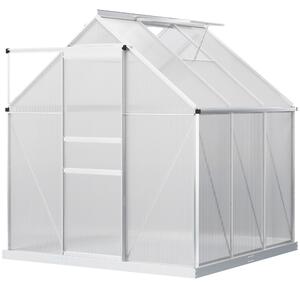Outsunny 190 x 190cm Walk-In Polycarbonate Greenhouse