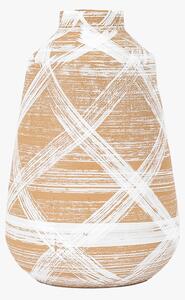 Brushstroke Vase in Brown & White - Large