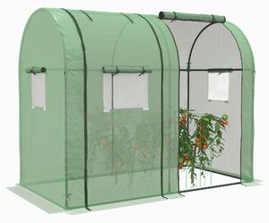 Outsunny Tomato Greenhouse, Garden Growhouse w/ 2 Roll-up Doors and 4 Mesh Windows, Portable Green House, 185 x 94 x 150cm, Green Aosom UK