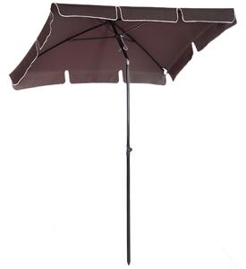 Outsunny Aluminum Umbrella Parasol-Brown
