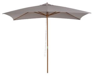 Outsunny 2 x 3m Wooden Parasol Garden Umbrellas Sun Shade Patio Outdoor Umbrella Canopy New (Light Grey)