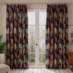 Linda Barker Cloud Tree Velvet Print Made To Measure Curtains Pewter