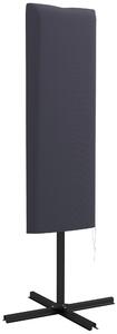 Outsunny Outdoor Cantilever Umbrella Cover Parasol with Rod, Zipper, Dark Grey Aosom UK