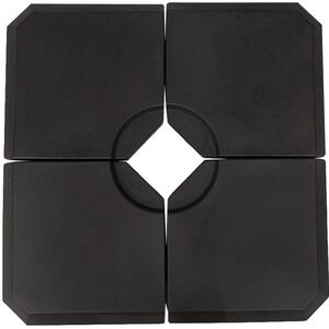 Outsunny HD Polyethylene Sand or Water Fillable Parasol Base Black Aosom UK