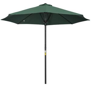 Outsunny Waterproof Market Table Umbrella: Garden Parasol with 8 Ribs, Green Aosom UK