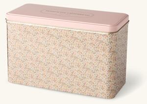 Tin storage box - Tin. 20.5 x 9 x 13 cm. - Rose - Søstrene Grene