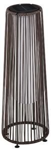 Outsunny Rattan Solar Lantern, PE Wicker Solar Powered Garden Lights with Auto On/Off, Brown Aosom UK