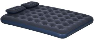 Outsunny Inflatable Double Air Bed: Comfy Blow-Up Mattress with Hand Pump, Durable & Vibrant Blue Aosom UK