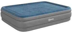 Outsunny Inflatable Slumber: Queen-Size Air Bed with Integrated Pump & Storage Bag Aosom UK