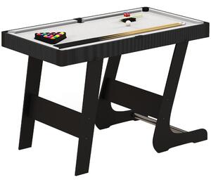 SPORTNOW 3.5ft Folding Pool Table, Snooker Table with 2 Cues, 16 Balls, Chalk, Triangle, Brush, Grey Aosom UK
