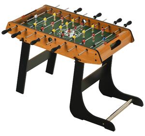 HOMCOM Folding Football Gaming Table Mini Foosball Soccer Table for Family Fun Kids Toy Indoor Play Sports