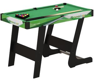 SPORTNOW 104cm Folding Mini Pool Table Set with 2 Cues, 16 Balls, Chalk, Triangle, Brush, Green Aosom UK