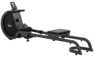 HOMCOM Rowing Machine with 16 Level Adjustable Resistances Magnetic Foldable Rower w/ 2 Aluminium Slide Rails, Digital Monitor for Home Use, Gym