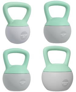 SPORTNOW 4kg/6kg/8kg/10kg Soft Kettlebell, Kettle Bell with Non-Slip Handle, for Home Gym, Strength Training, Cardio - Grey and Green