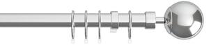 22-25mm Finesse Ball Pole Extendable Curtain Pole Chrome
