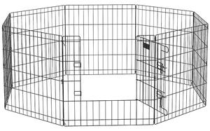 PawHut 8 Panel Dog Playpen Puppy Pen Rabbits Guinea Metal Crate Pet Cage Run Indoor Outdoor, 61x61 cm Aosom UK