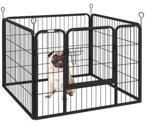 PawHut Heavy Duty Dog Playpen, 4 Panel Puppy Pen, Foldable Dog Kennel Both Indoor Outdoor Use Collapsible Design 82L x 82W x 60H (cm)