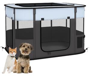 PawHut Foldable Dog Pen with Storage Bag for Indoor/Outdoor Use, Grey Aosom UK