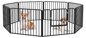 PawHut 8 Panels Heavy Duty Dog Pen, 60cm Height Pet Playpen for Indoor Outdoor, Small Dogs