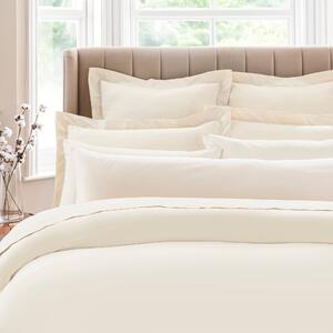 Dorma 300 Thread Count 100% Cotton Sateen Plain Bolster Pillowcase Cream
