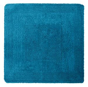 Super Soft Reversible Teal Square Bath Mat Teal Blue