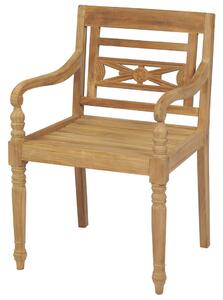 Batavia Chairs 2 pcs Solid Teak Wood