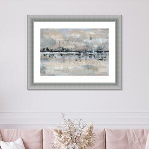 Distant Reflections Framed Print Blue