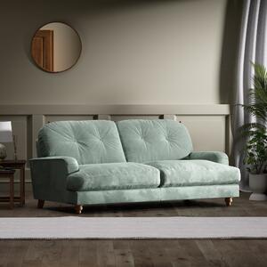 Martha Vintage Soft Chenille 3 Seater Sofa Blue