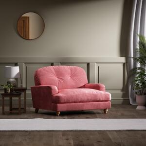 Martha Vintage Soft Chenille Snuggle Chair Berry (Pink)