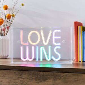 Love Wins Neon Sign MultiColoured