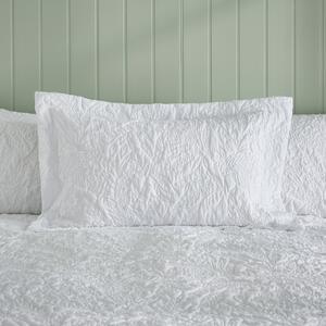 Filey Leaf White Oxford Pillowcase White