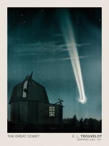 Fine Art Print The Great Comet of 1881 (Stargazing / Vintage Space Station / Astronomy / Celestial Science Poster) - E. L. Trouvelot, (30 x 40 cm)