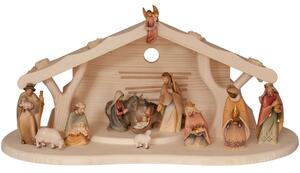 Nativity Set `Morning Star` with stable and 13 figurines