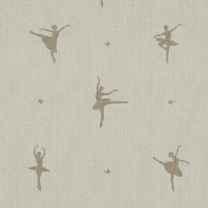 ANTE DECOR Ballerinas Printed Cotton Fabric Cream