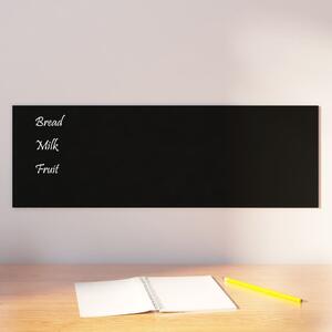 Wall-mounted Magnetic Board Black 60x20 cm Tempered Glass