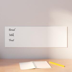 Wall-mounted Magnetic Board White 60x20 cm Tempered Glass