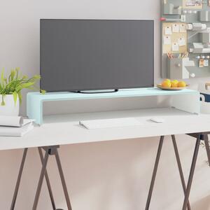 TV Stand/Monitor Riser Glass Green 90x30x13 cm