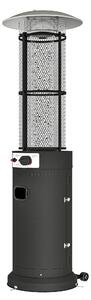 Outsunny 11 KW Freestanding Gas Patio Heater, Adjustable Outdoor Garden Propane Heater with Tip-Over Switch, Wheels, Pulse Ignition, Tank Room with Door, Black