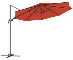 Outsunny Five-Position Overhanging Parasol - Orange