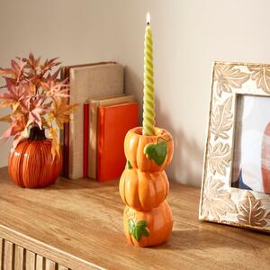 3 Stacking Pumpkins Ceramic Candle Holder