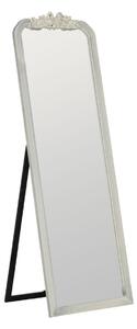 Free standing mirror White Crystal Paolownia wood 60 x 180 x 4 cm